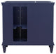 37" Single Vanity, Blue Finish With Black Galaxy