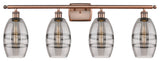 Ballston-Vaz 4-Light 36" Bath Vanity Light, Antique Copper, Light Smoke