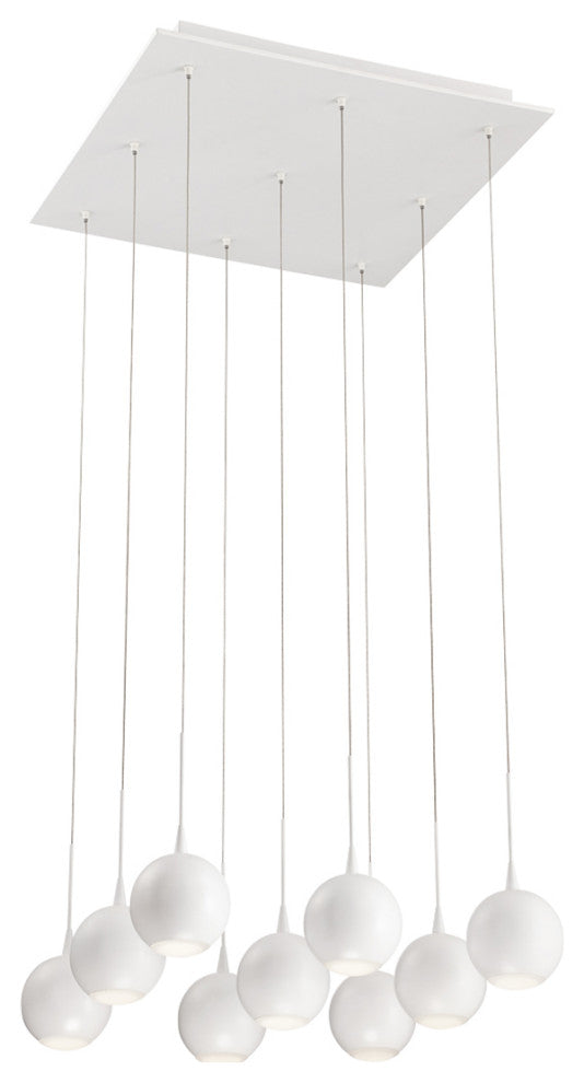 9-Light Midcentury Chandelier by Eurofase
