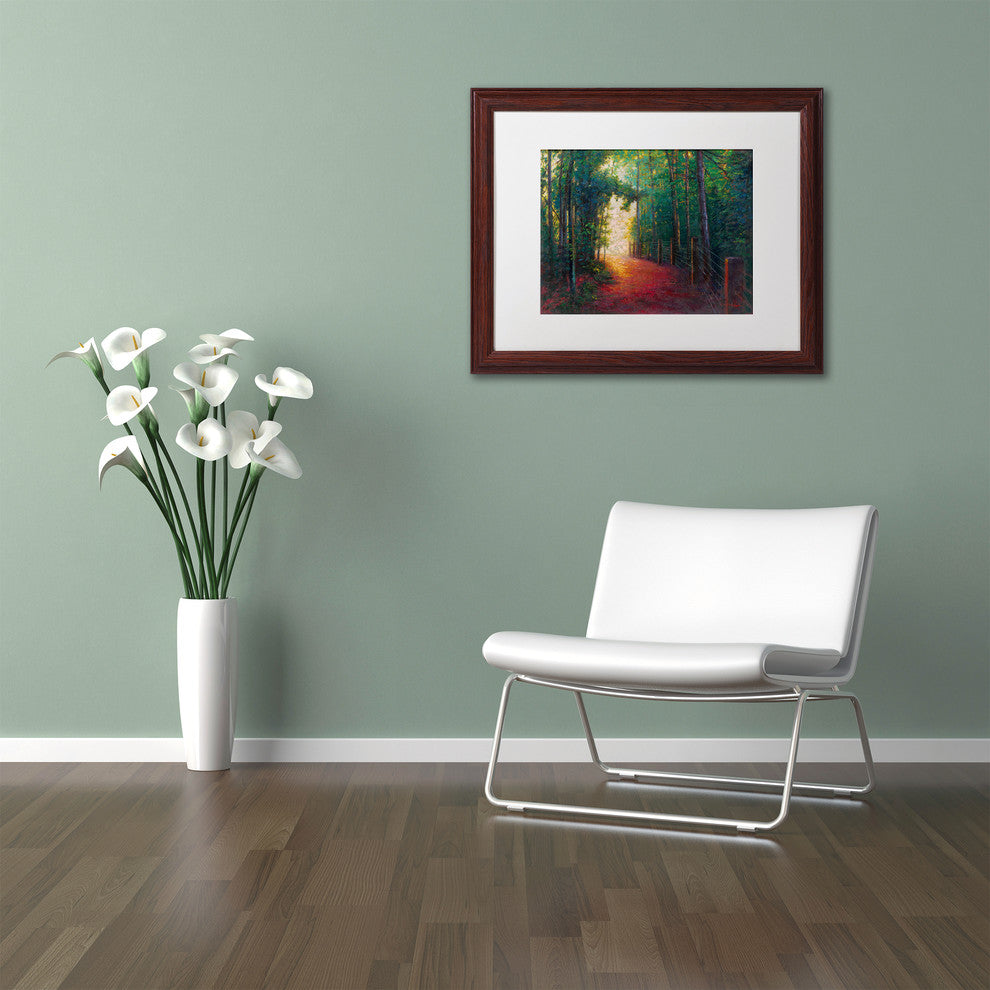 Daniel Moises 'Misty Trail' Matted Framed Art