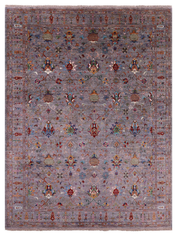 8' 10" X 11' 8" Persian Tabriz Hand Knotted Wool Rug Q8328