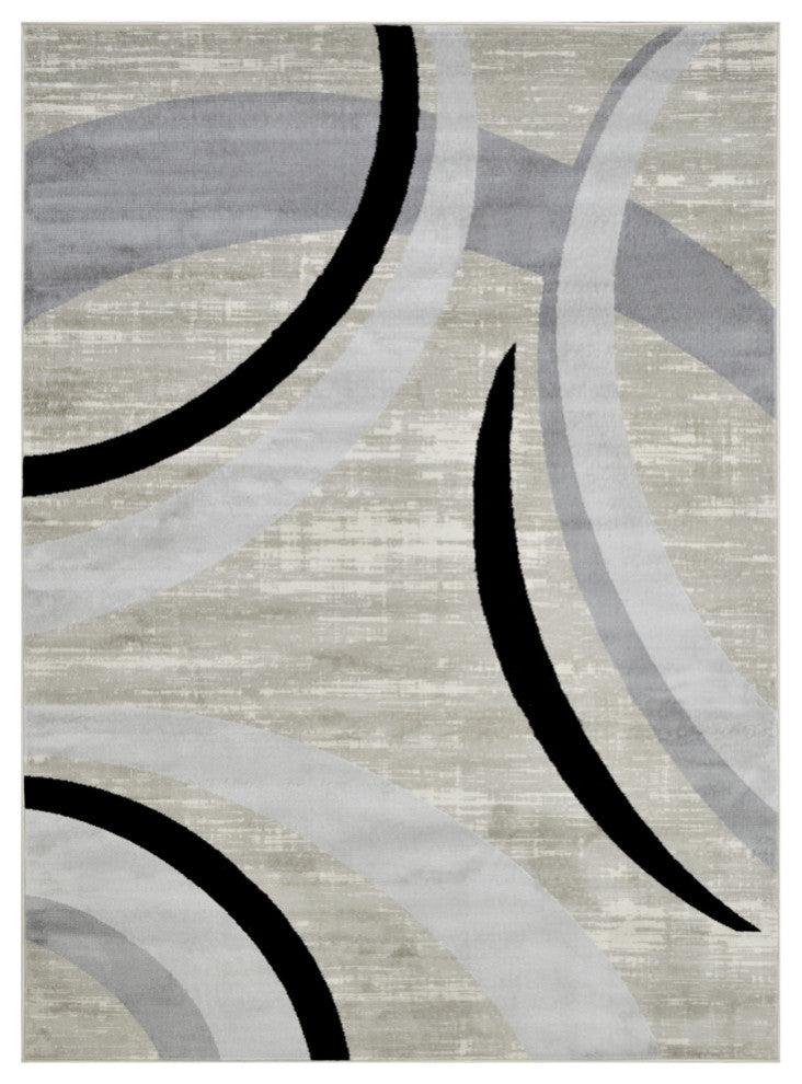 Modern Accent Rug, Champagne, 6'11"x4'11"