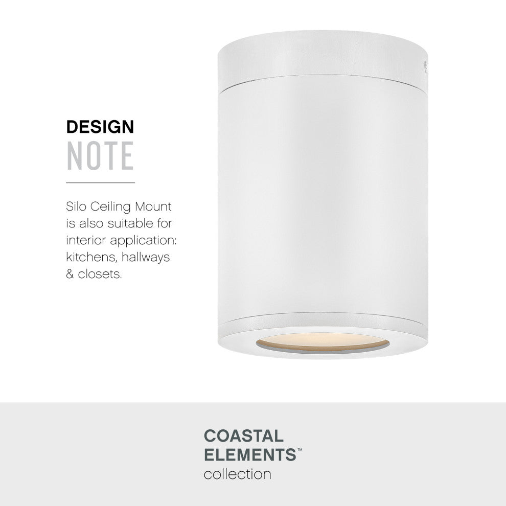 Hinkley Silo Extra Small Flush Mount, Satin White