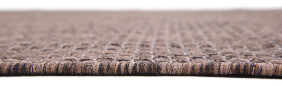 Unique Loom Light Brown Solid Outdoor 6' 0 x 9' 0 Area Rug