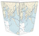 WB2520 - Stonington Nautical Chart Wastepaper Basket