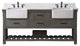 Wesley 72" Bathroom Vanity, Weathered Gray
