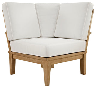 Natural White Marina Outdoor Patio Teak Corner Sofa