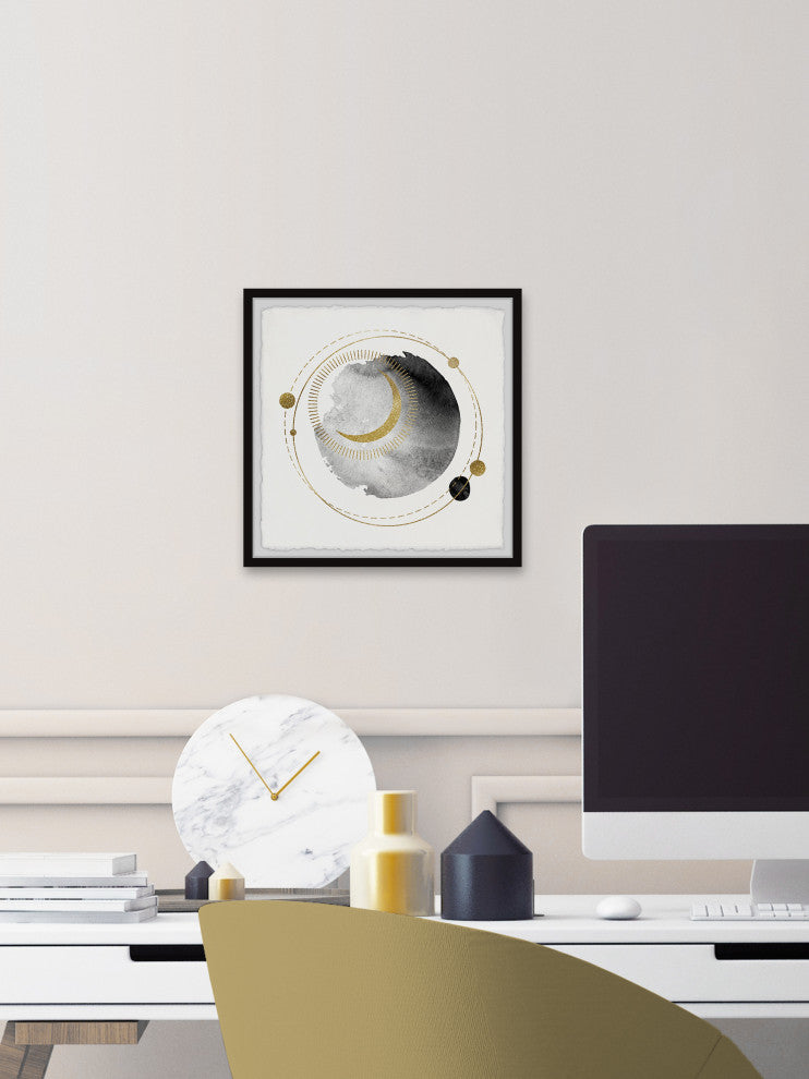 "Revolving Moon" Framed Painting Print, 24x24