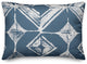 Blue Diamond Pattern 14x20 Spun Poly Pillow