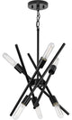 Astra Collection Six-Light 22" Matte Black Modern Chandelier