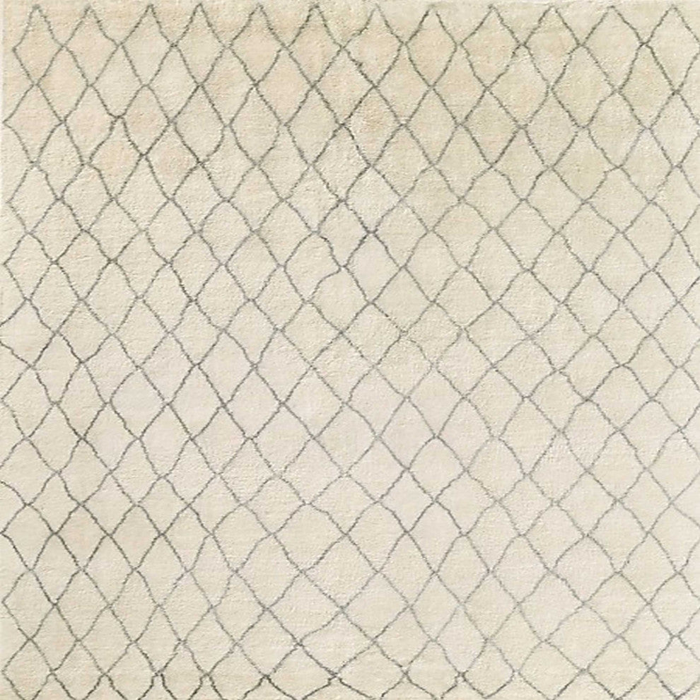 Ahgly Company Indoor Square Mid-Century Modern Area Rugs, 7' Square