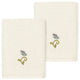 100% Turkish Cotton Rebecca 2-Piece Embellished Washcloth Set, Cream