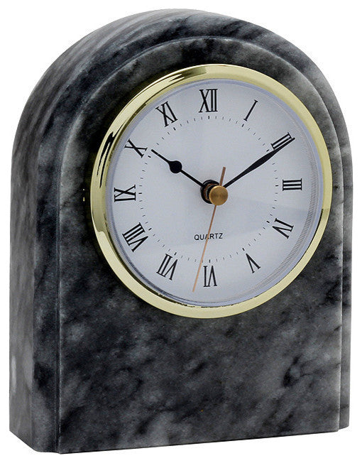 Polaris Marble Desk Clock, Cloud Gray