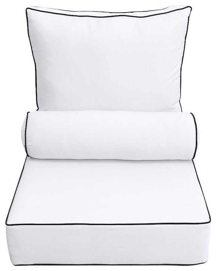 Contrast Pipe Trim Small 23x24x6 Deep Seat Back Rest Bolster Cover ONLY AD105