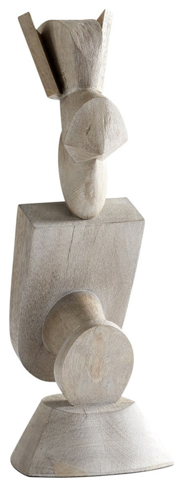 Cyan Medium Protector Sculpture 11295, Weathered Gray