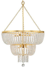 Crystorama Lighting Group 610 Rylee 8 Light 25"W Crystal - Antique Gold