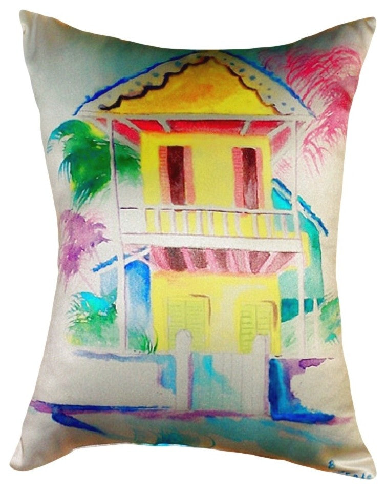 W. Palm Hut Yellow No Cord Pillow - Set of Two 16x20