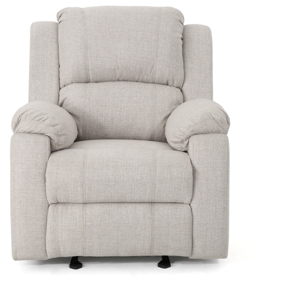 GDF Studio Scarlett Classic Fabric Gliding Recliner Chair, Beige