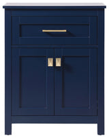 24" Wide Bathroom Storage Freestanding Cabinet, Blue