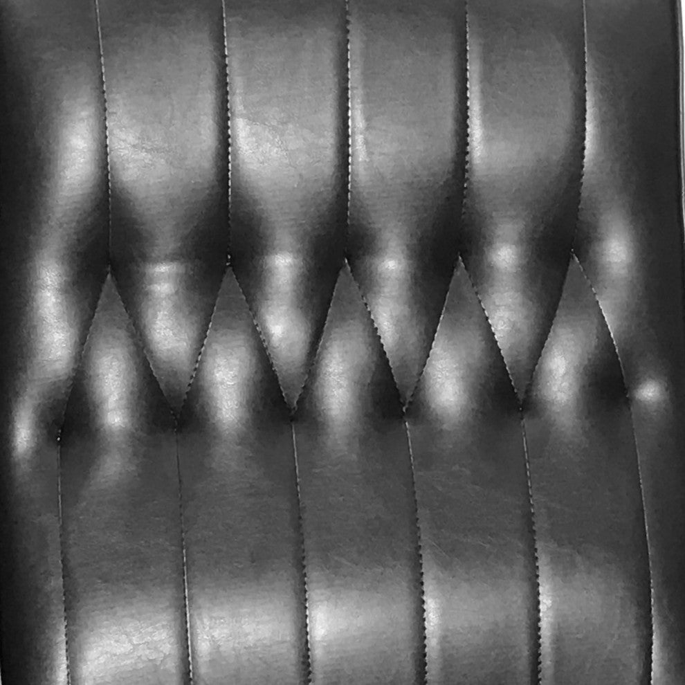 Katharine Mid Century Modern Upholstered Accent Chair, Matte Black and Walnut