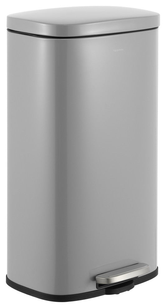 Curtis 8-Gallon Step-Open Trash Can, Gray