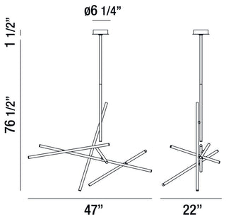 Crossroads 10 Light LED Chandelier, Antique Brass