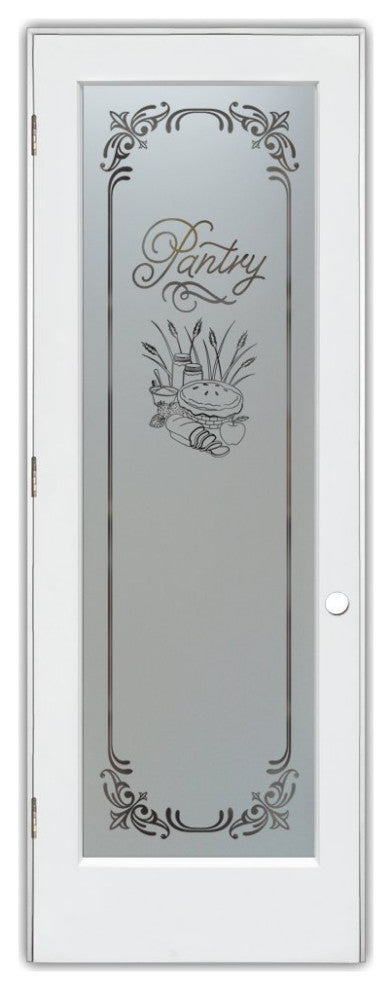 Pantry Door - Apple Pie  - Primed - 24" x 84" - Knob on Right - Pull Open