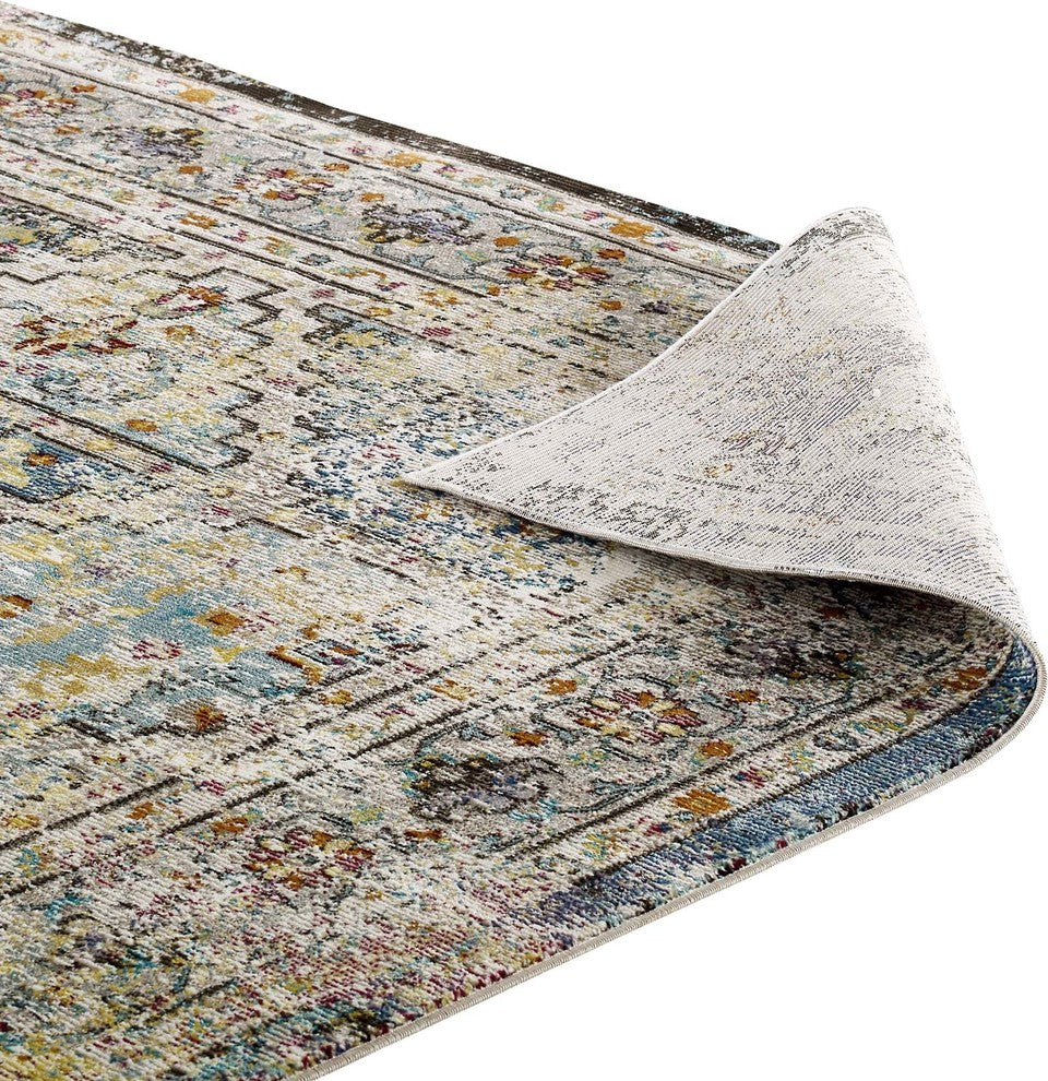 Success Jacinda Distressed Vintage Floral Persian Medallion 5x8 Area Rug