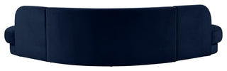 Rosa Velvet Upholstered 3-Piece Sectional, Navy