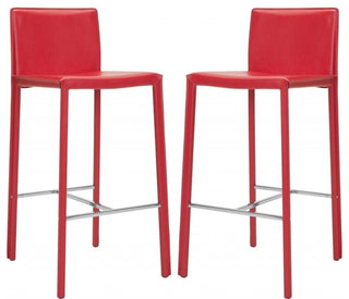 Safavieh Jason 30" Barstools, Set of 2, Red
