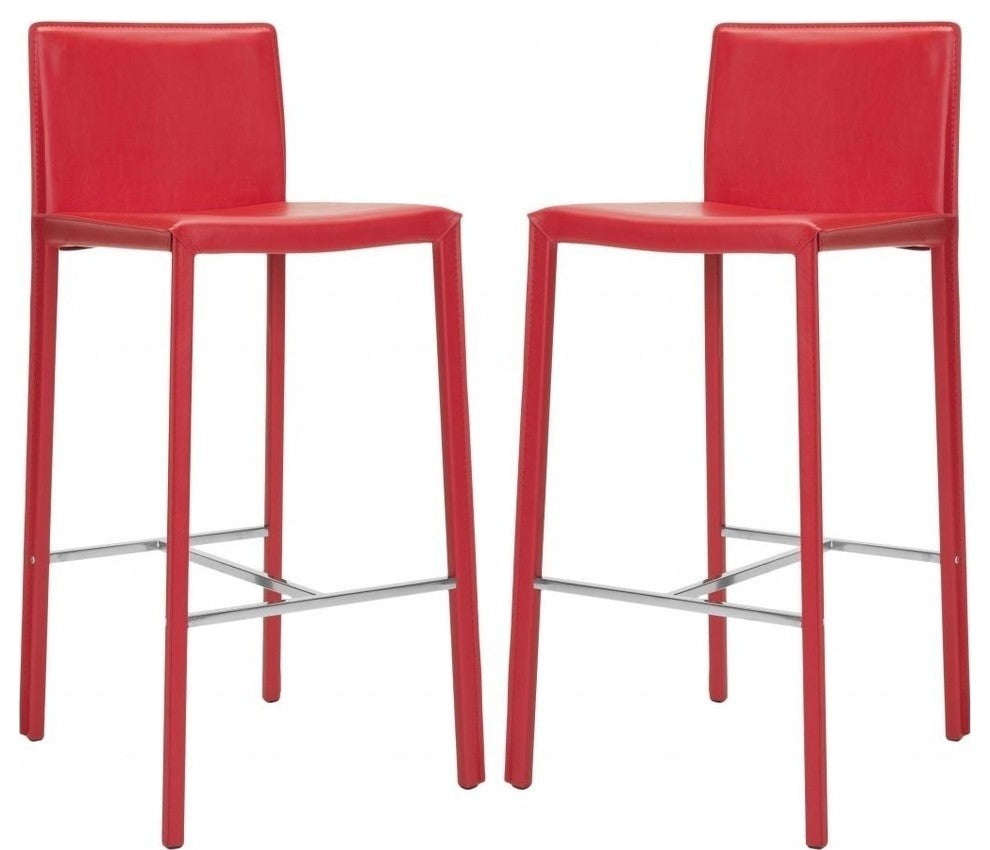 Safavieh Jason 30" Barstools, Set of 2, Red