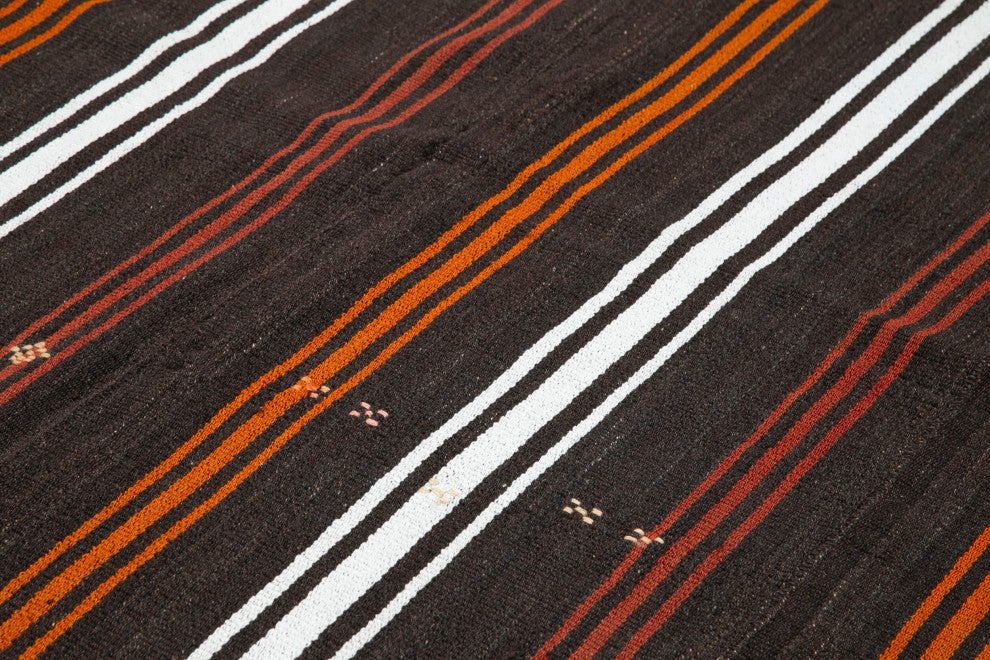 Rug N Carpet - Handmade Anatolian 7' 1'' x 8' 10'' Vintage Goat Hair Kilim Rug