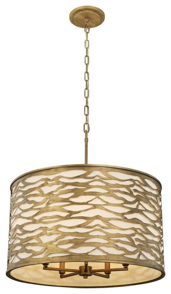 Varaluz-348P05HG-Five Light Pendant Havana Gold