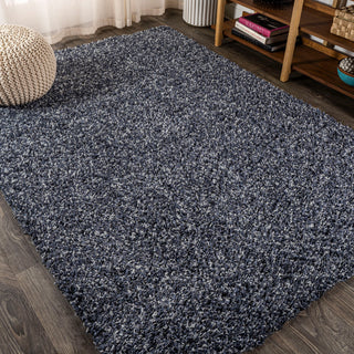 Mercer Shag Plush Area Rug, Denim Blue, 3 X 5
