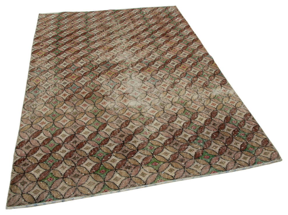 Rug N Carpet - Handmade Anatolian 4' 11'' x 7' 1'' Faded Area Rug