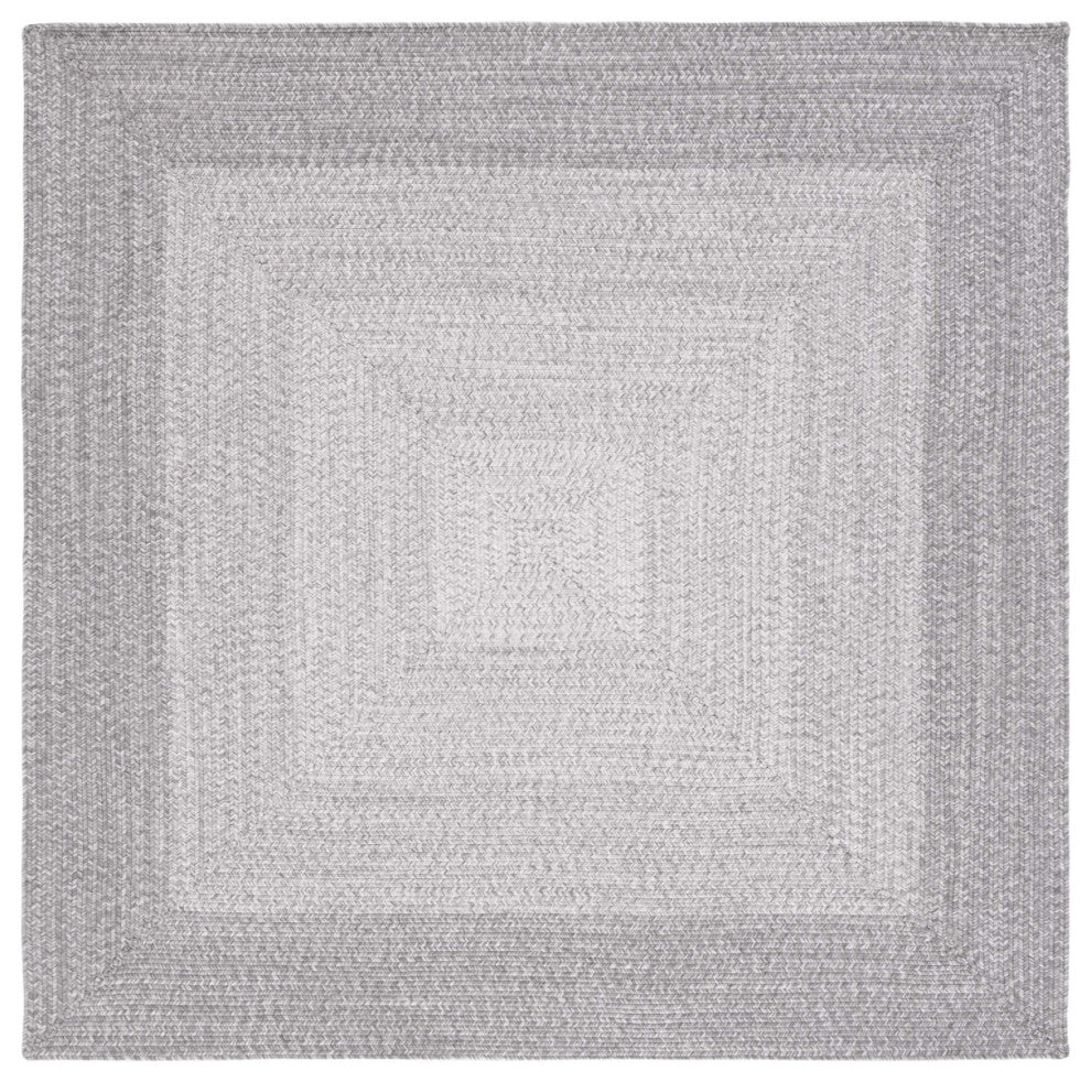 Safavieh Braided BRA220 Rug Machine-Washable, Grey, 9' Square