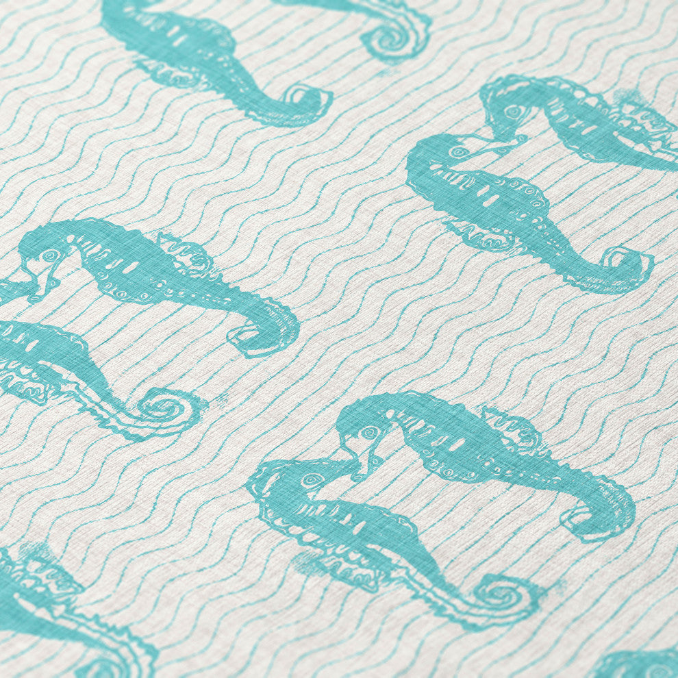 Indoor/Outdoor Seabreeze SZ15 Teal Machine Washable 1'8" x 2'6" Rug