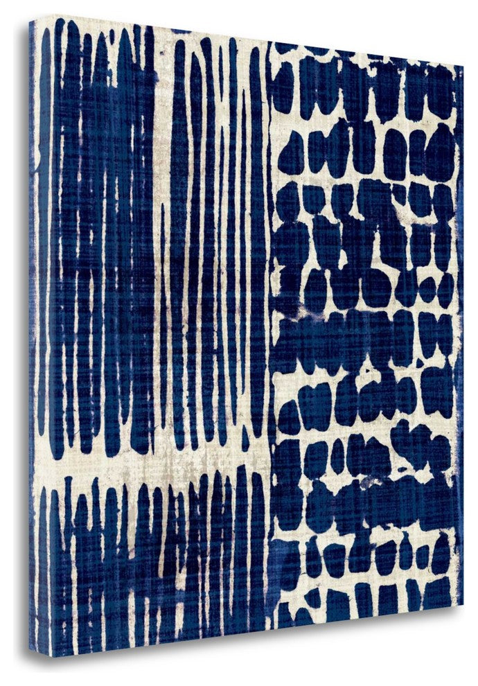 "Indigo Batik III" By Wild Apple Portfolio, Giclee Print on Gallery Wrap Canvas