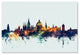 Michael Tompsett ''Oxford England Skyline Blue'' Canvas Art, 12x19