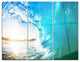 "Blue Waves Arch" Photo Metal Wall Art, 3 Panels, 36"x28"