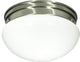 Nuvo 2 Light 18W Fluorescent Brushed Nickel Close-to-Ceiling Light Fixture