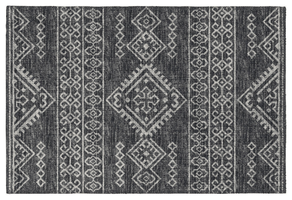 Indoor/Outdoor Sedona SN14 Midnight Machine Washable 1'8" x 2'6" Rug