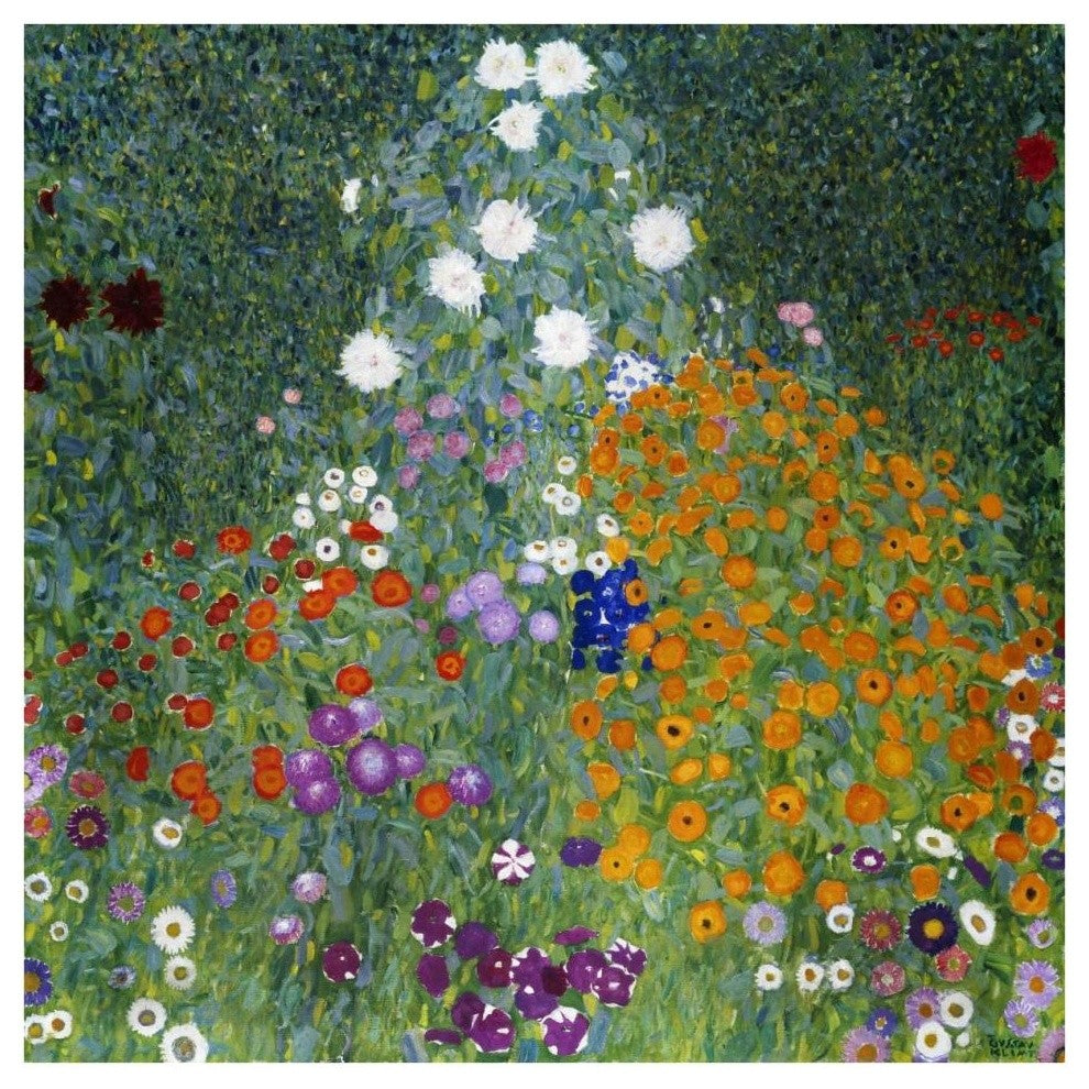 "Farmer's Garden" Digital Paper Print by Gustav Klimt, 38"x38"