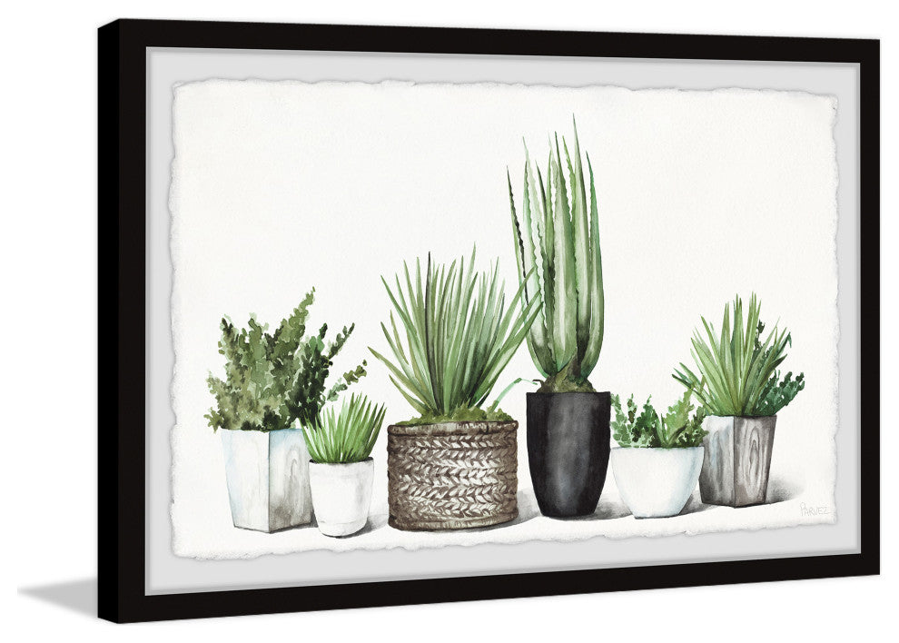 "Soothing Greens" Framed Painting Print