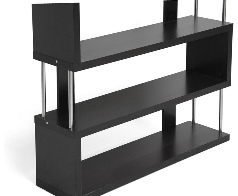 Barnes Dark Brown 3-Shelf Bookcase