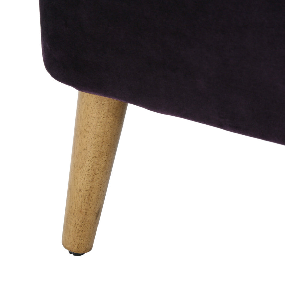 GDF Studio Scarlett Modern New Velvet Sofa, Blackberry