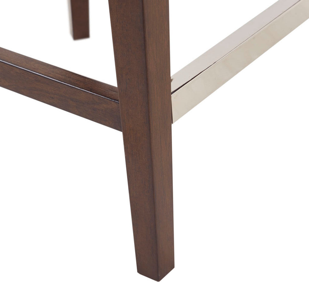 Madison Park Counter Stool Swivel Seat Upholstered Height Bar Stool, Cream