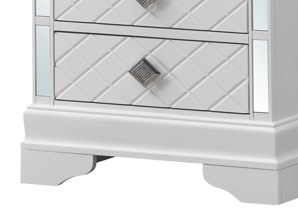Verona 2-Drawer Nightstand, White