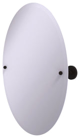 Frameless Oval Beveled Edge Tilt Mirror, Oil Rubbed Bronze