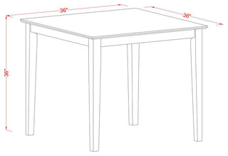 5 Pc Counter Height Table-Square Pub Table And 4 Kitchen Counter Chairs